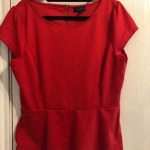 Red Peplum Top